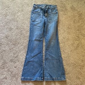 American Eagle Super High Rose Flare Jeans